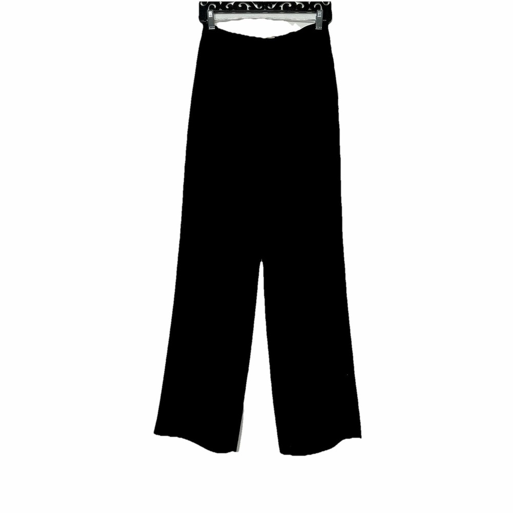 Jesus Del Pozo Black Draped Straight Leg Pants Size 8 Euro 38 Dress‎ Pants Chic - Picture 3 of 11
